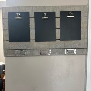 Rustic Gray clipboard Wall Organizer